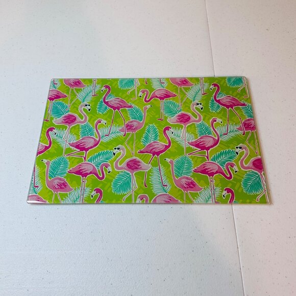 Small Decorative Glass Cutting board Flamingo decoration cutting board - Picture 1 of 9